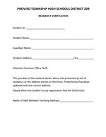 Residency Verification Form 